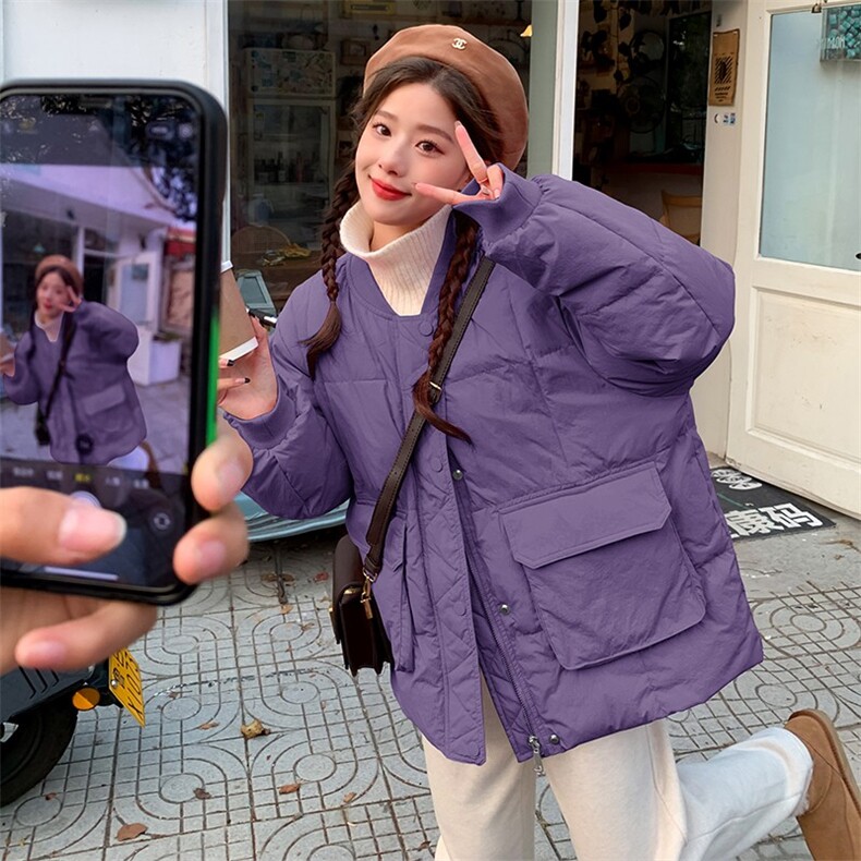 现货转化率高新品六色70羽绒服宽松外套款号T199-P235K358，女装羽绒服，浙宝305