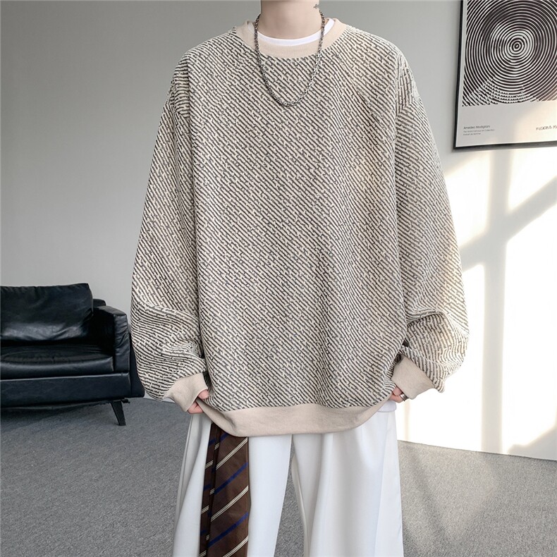 四季款现货WY5537-P35特大码基础款圆领套头卫衣,男装卫衣,电商D232