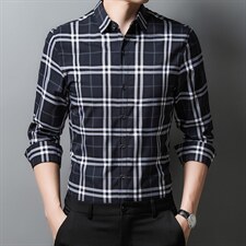 男式服装秋季新款衬衫男长袖翻领休闲四季可穿衬衣XY2201-P78，男装衬衫，星座1105-3