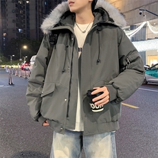 美式毛领派克棉服男冬季加厚工装棉衣情侣外套M060-P110迷彩P115，男装棉衣，星座308B-2