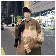 日系复古温柔软糯毛衣男小众设计感慵懒风情侣针织衫M5604-P55，男装针织衫/毛衣，星座1109-3