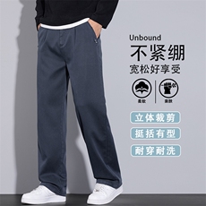2025新款秋天裤子男款简约直筒裤潮帅气休闲裤长裤百搭K6661-P50，男装休闲裤，星座610（原A335）
