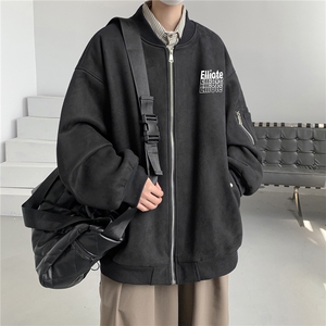 23秋款美式复古麂皮绒飞行棒球服男女夹克外套JF3303-P80控108图片
