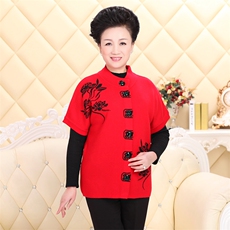 2024年秋季简约通勤中老年女款斜对花大肩上衣，女装针织衫/毛衣，亚东羊绒制品