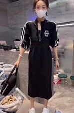 春季新款欧洲站洋气时尚连衣裙，女装连衣裙，L·H·X