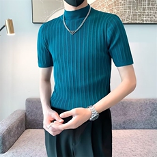 夏季休闲男短袖流行宽松型针织衫毛衣新款圆领套头潮2023S320，男装针织衫/毛衣，星座1116A-2（原606A-1）