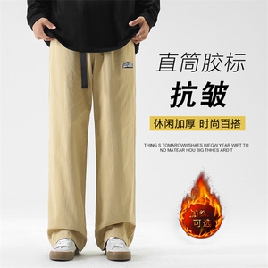 纯棉直筒休闲裤男款新款宽松垂感卫裤子K662-特批-41加绒特批48图片