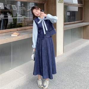 【】春季新款牛仔马甲三件套2C057-8203-P185-K298图片