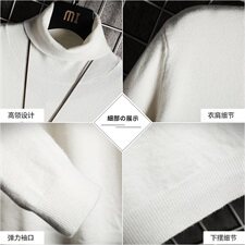 可翻高领毛衣男秋冬季新款韩版男士针织衫潮流多色打底衫DF65T，男装针织衫/毛衣，电商A102