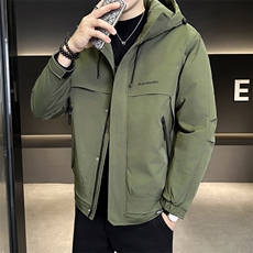 店主风2025年男士秋冬二棉加棉加厚夹克连帽棉服M1123-P105，男装夹克，电商D240-242