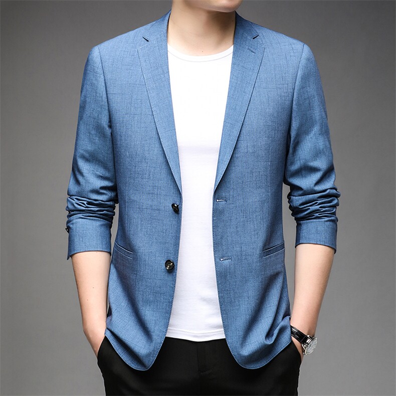 男士西服休闲西装外套男春款春季中年爸爸装2023新款上衣,男装西服,电商B212（原钱塘6029）