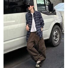 【有货】DY9239-P58春秋新款复古大口袋男女宽松美拉德工装长裤潮，男装牛仔裤，星座603-2