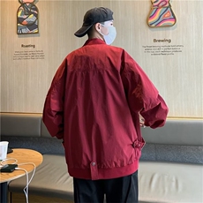 情侣秋季美式Vibe复古翻领牛仔外套男夹克休闲潮牌JK06597-P70，男装夹克，星座308B-2