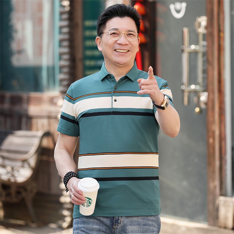 夏季新款男士商务休闲短袖翻领Polo衫透气薄款带领短袖保罗T恤,男装T恤,电商B212（原钱塘6029）