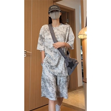 美式扎染短袖短裤休闲男潮牌宽松运动套装T3711特P24/DK8698特P24，男装牛仔裤，电商A007