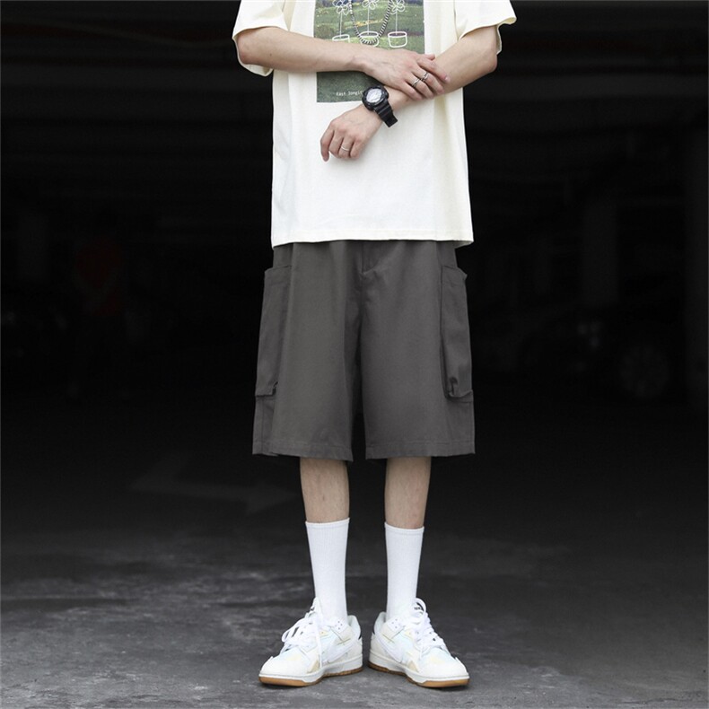 夏季新款韩版宽松港风复古五分裤子百搭阔腿休闲裤K3981-P30,男装休闲裤,星座512-2