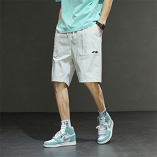夏季新款宽松休闲五分裤字母印花情侣短裤男A305-KX2063-P25，男装休闲裤，电商B306