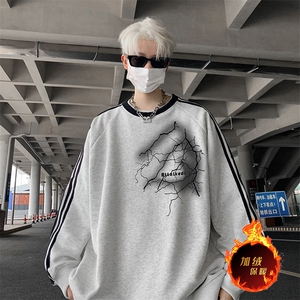 抖音得物高品质重磅全棉二开支持退换 360克宽松织带圆领卫衣0528图片