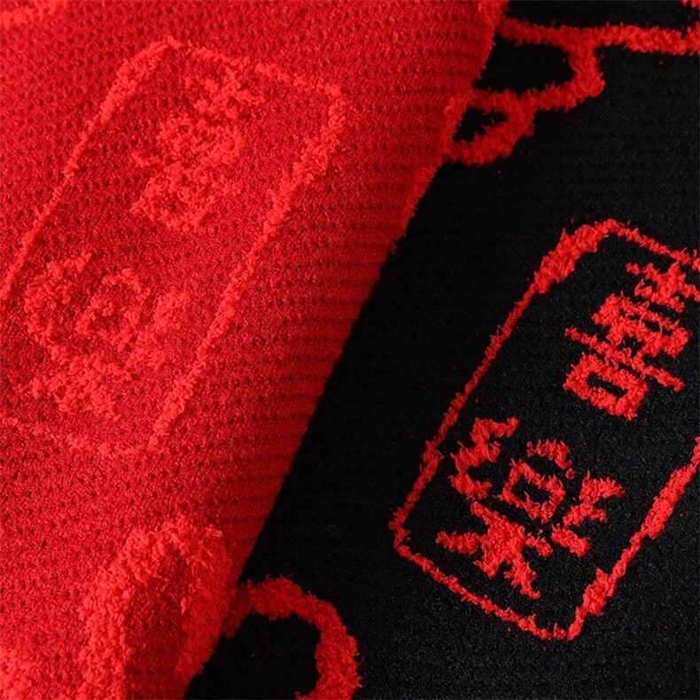 8564-P58毛衣男士秋冬季潮流加厚保暖新年针织衫红色本命年过年,男装针织衫/毛衣,电商D310B