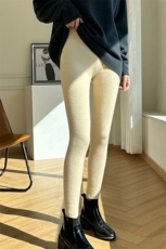 秋冬新款时尚高腰紧身裤女弹力显瘦灰色打底裤长裤，女装打底裤，羿纯羊绒