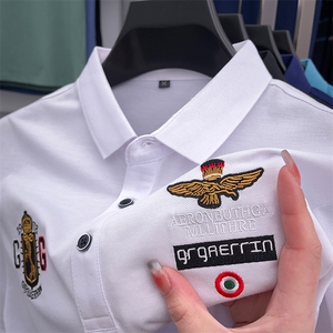 夏季短袖t恤男翻领POLO衫男士商务时尚休闲体恤有领半截袖上衣服图片