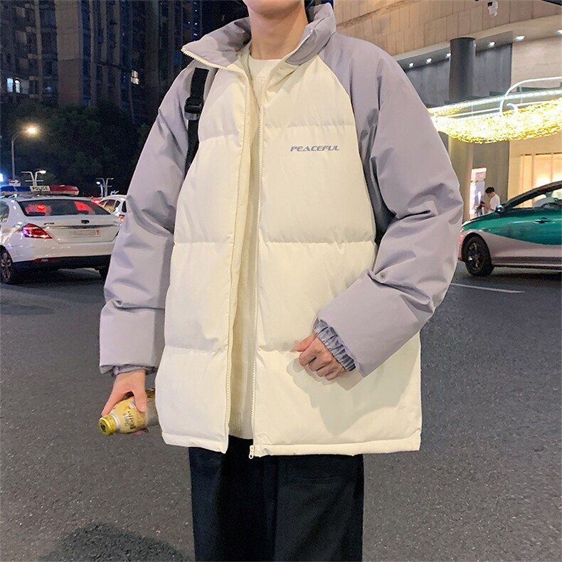 潮美式情侣棉服冬季宽松加厚男女款立领上衣M005-P75,男装棉衣,星座308B-2