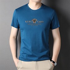 G8858男式2023年夏季新款T恤衫男短袖翻领休闲体恤P45，男装T恤，电商B360