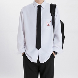 短袖白衬衫基础款dk制服内搭衬衣领带男女生拍照表演班服搭配套装图片