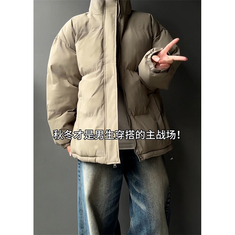 现货高品质美式高街冬季重磅三防加厚羽绒棉衣厚外套面包棉服，男装棉衣，电商A486