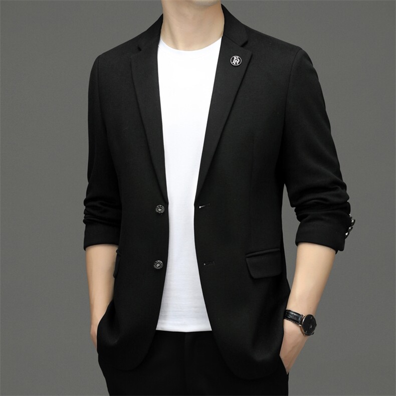 M23086-69钱塘2020-2中年男士西装外套商务休闲长袖纯色外衣P255,男装西服,钱塘207-2