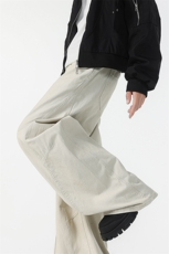 8XL-M工装裤男秋季日系男直筒宽松阔腿休闲弯刀裤子男K9177P65，男装工装外套，电商D206-1