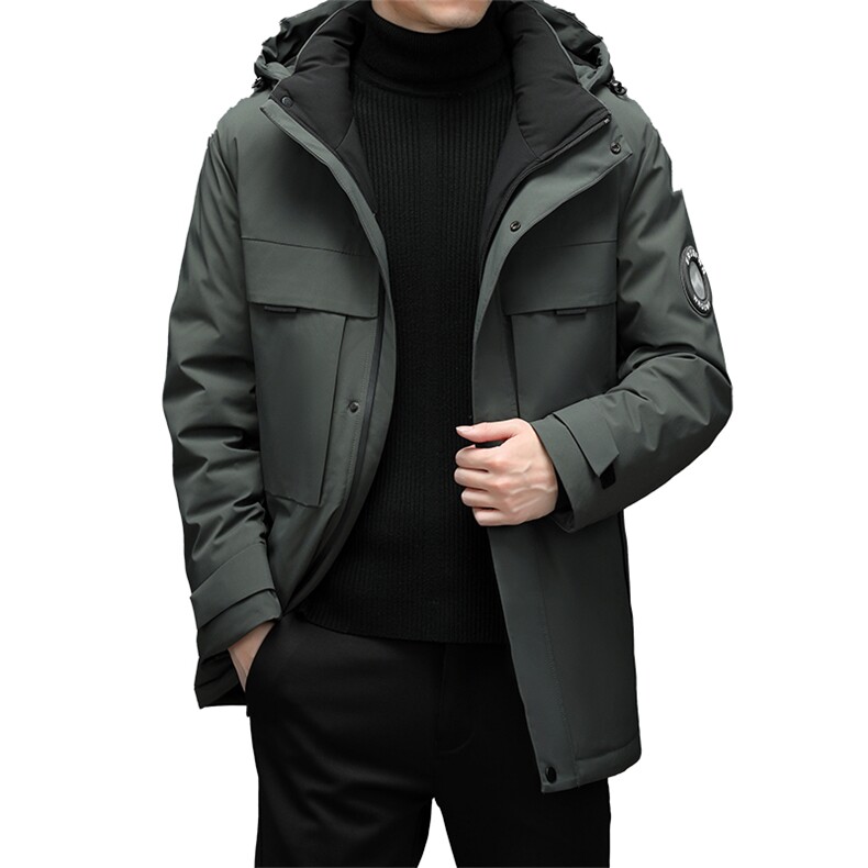 中年可脱卸帽羽绒服男中长款白鸭绒保暖爸爸装外套MYYL92128-P305,男装羽绒服,电商B212（原钱塘6029）