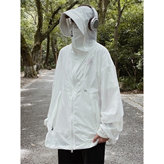 港风大码复古山系户外薄款男女连帽防晒服XZ213-JKFS01-P55控78，男装防晒衣，星座213