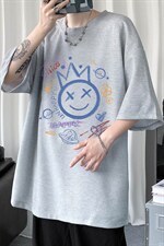 HT73180-P22华夫格t恤男短袖男大码五分袖短句风，男装T恤，电商A040