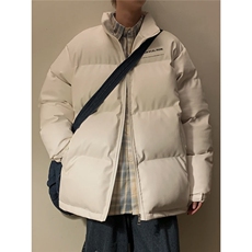 W590-P852025冬季高品质高街棉服立领皮质ins印花棉衣男加厚防寒，男装棉衣，星座911-1