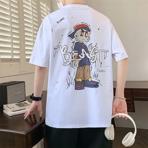 夏季男短袖t恤 高品质多工艺发泡印大码T恤衫图片