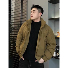 现货美式高街休闲夹克冬季三防立领纯色户外工装加厚棉服外套，男装夹克，电商A486