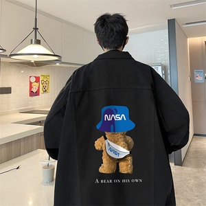 牛仔夹克男大码牛仔外套男茄克 NJ77288-P60加绒款-P75图片