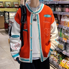 ！2023秋冬新款男士针织开衫潮流棒球服毛衣外套M323P78，男装针织衫/毛衣，电商B220