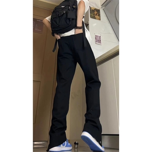 美式高街ins小众拉链hiphop排扣破洞休闲牛仔裤货号K642P60控78图片