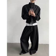 纯色暗扣立领飞行夹克外套JK0117-P73，男装夹克，星座313A(原308A-2)