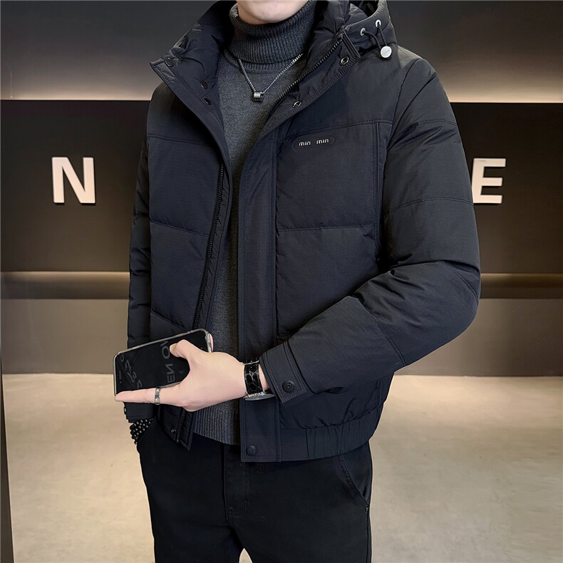 M-4XL B353 3612 P195 黑2025可拆帽羽绒服【标50控活动价288】图片