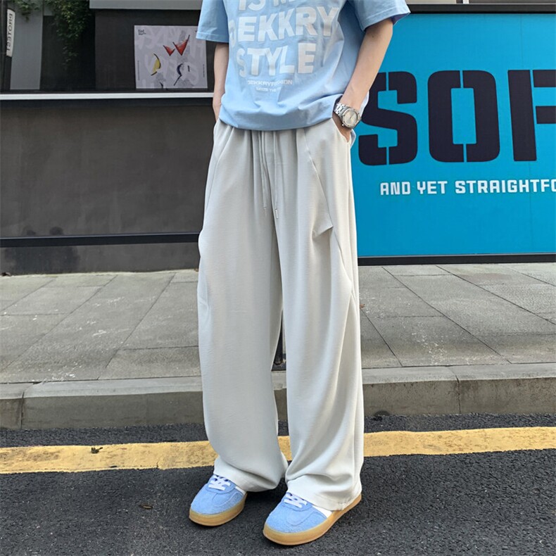 A429-YK177-特P30夏季透气轻薄褶皱垂感冰感弹力休闲裤,男装休闲裤,电商A429