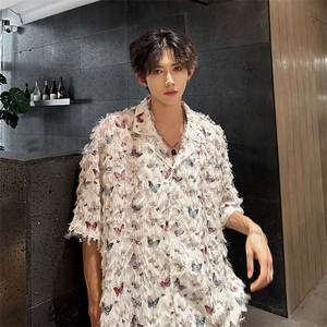 现货  流苏蝴蝶潮男衬衫  A071-C85-P45图片