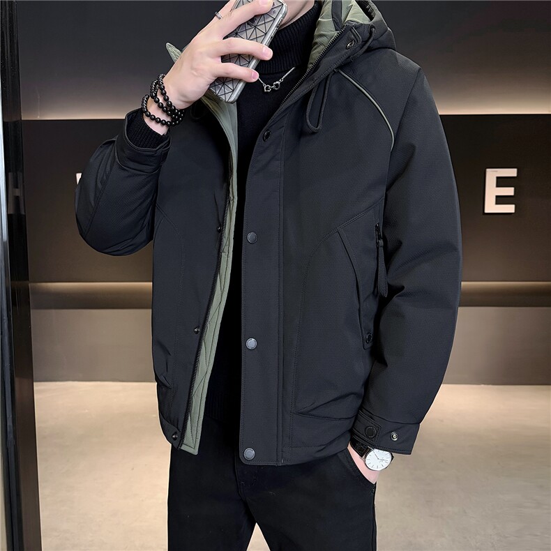 M-4XLB3533725P235咖啡连帽羽绒男士冲锋衣【308】,男装夹克,电商B353