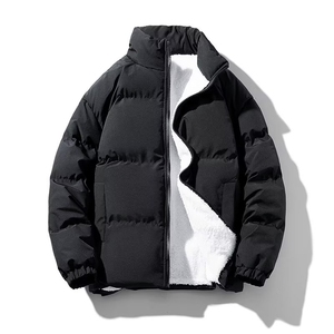 男外套秋冬季加厚纯色百搭防风保暖棉袄加绒宽松休闲棉服MY10/P80图片