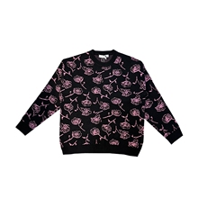 LV281/P78控108冬季美式满身提花针织衫圆领毛衣男黑首1，男装针织衫/毛衣，星座305B