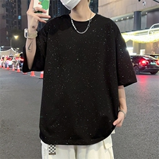 满天星短袖t恤男款夏季美式潮牌重磅大码宽松半袖2025新款体恤衫，男装T恤，星座223（原229-2）