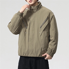 夹棉2025秋冬新款立领工装夹克男女户外登山服棉服，男装棉衣，电商D215
