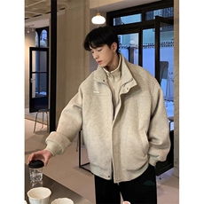 冬季假两件毛呢夹克夹棉男韩版宽松棉服外套保暖上衣M8025，男装夹克，星座1116A（原606A-3）